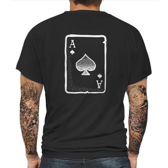 Ace Of Spades Poker Playing Card Halloween Costume Mens Back Print T-shirt | Favorety