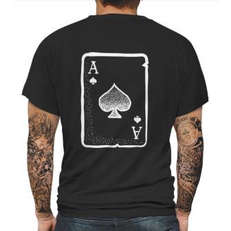 Ace Of Spades Poker Playing Card Halloween Costume Mens Back Print T-shirt | Favorety AU