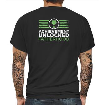 Achievement Unlocked Fatherhood Future Gamer Daddy Mens Back Print T-shirt | Favorety