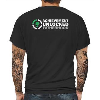 Achievement Unlocked Fatherhood And New Character Mens Back Print T-shirt | Favorety AU