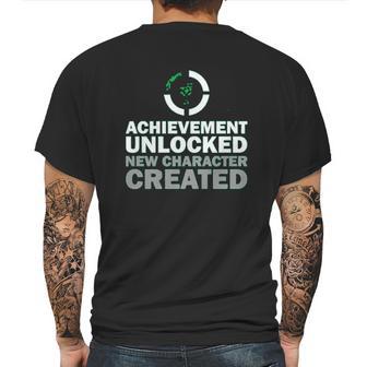 Achievement Unlocked New Character Created Mens Back Print T-shirt | Favorety AU