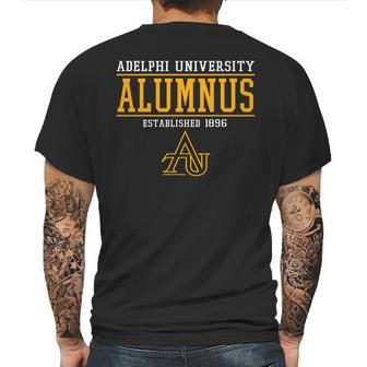 Adelphi University Alumnus Mens Back Print T-shirt | Favorety