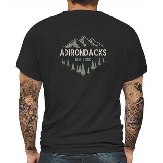 Adirondack Mountains Adirondacks New York Vintage Retro Mens Back Print T-shirt | Favorety