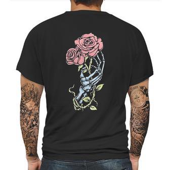 Aesthetic Skeleton Hand Rose Pastel Goth Dark Gothic Mens Back Print T-shirt | Favorety UK