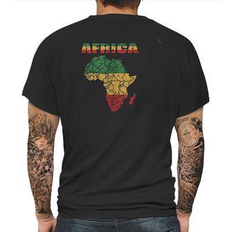 African Continent Afro American Reggae Flag Mens Back Print T-shirt | Favorety UK