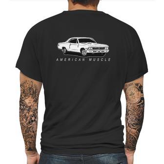 Aggressive Thread 1966 Chevelle American Muscle Car Mens Back Print T-shirt | Favorety