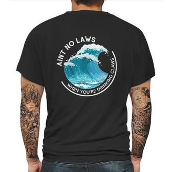 Aint No Laws When Youre Drinking Claws With Claus Mens Back Print T-shirt | Favorety DE