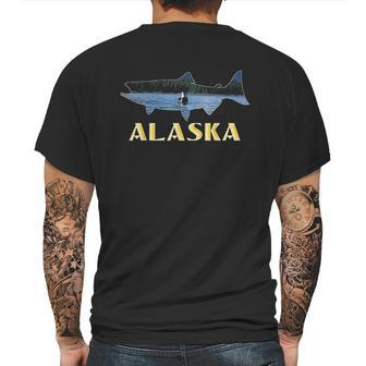 Alaska King Salmon Fishing Vacation Mens Back Print T-shirt | Favorety UK