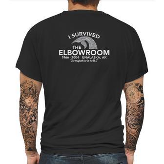 Alaska Old School Crabbers Elbow Room Survivors Mens Back Print T-shirt | Favorety AU