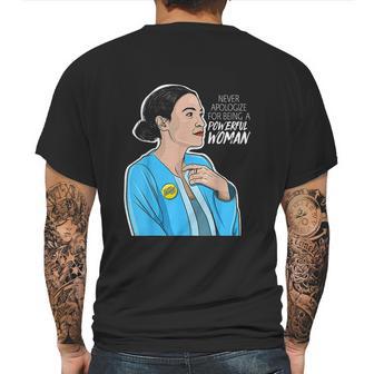 Alexandria Ocasio Cortez Powerful Woman Mens Back Print T-shirt | Favorety CA