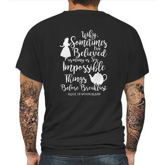 Alice In Wonderland Mens Back Print T-shirt | Favorety AU