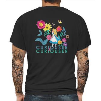 Alice In Wonderland Curiouser Curiouser Mens Back Print T-shirt | Favorety