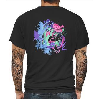 Alice In Wonderland Neon Forest Silhouette Mens Back Print T-shirt | Favorety CA