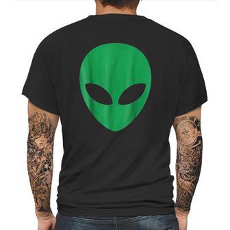 Alien Head Green Alien Grey Mens Back Print T-shirt | Favorety CA