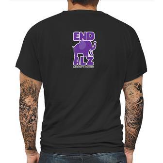 Alzheimer Awareness And Gifts Elephant Mens Back Print T-shirt | Favorety UK