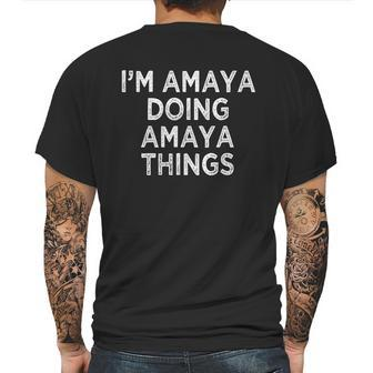 Im Amaya Doing Amaya Things Mens Back Print T-shirt | Favorety