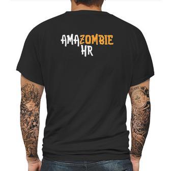 Amazombie Hr Employee Warehouse Coworker Swag Gift Mens Back Print T-shirt | Favorety