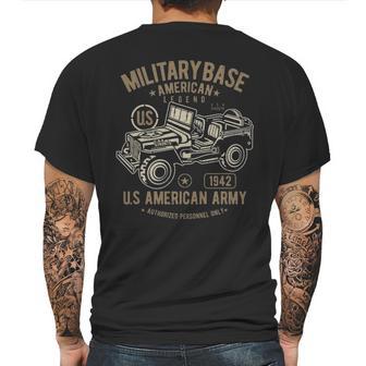 American Army Jeep Mens Back Print T-shirt | Favorety CA