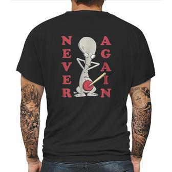 American Dad Roger Plunger Never Again Mens Back Print T-shirt | Favorety CA