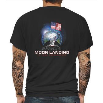 American Flag Snoopy Moon Landing 50 Year Anniversary Shirt Mens Back Print T-shirt | Favorety UK