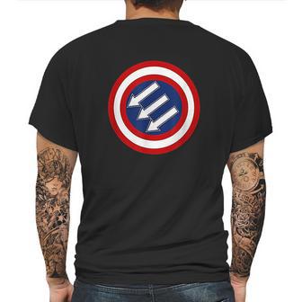 American Iron Front Retro Vintage Symbol Usa Flag Gifts Mens Back Print T-shirt | Favorety