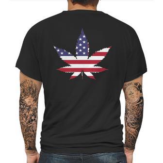 American Marijuana Leaf Mens Back Print T-shirt | Favorety DE