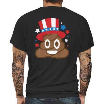 American Poop Emoji Funny 4Th Of July Independence Day Gift Mens Back Print T-shirt | Favorety DE