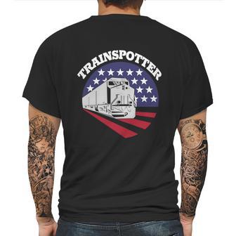 American Trainspotter Train America Trainspotting Trains Gift Graphic Design Printed Casual Daily Basic Mens Back Print T-shirt | Favorety DE