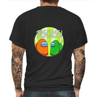 Among Us Discuss Mens Back Print T-shirt | Favorety