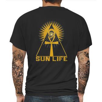 Ancient Egyptian Kemetic Ankh Pyramid Sun Life Mens Back Print T-shirt | Favorety UK