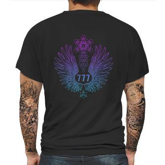 Angel Number 777 Sacred Geometry Healing Mens Back Print T-shirt | Favorety CA