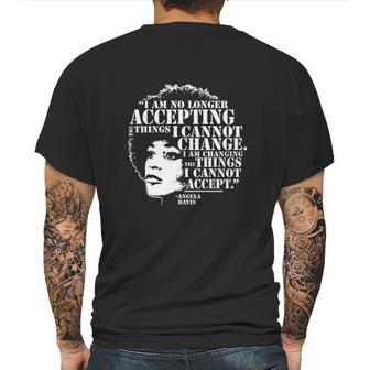 Angela Davis Inspirational Quote Mens Back Print T-shirt | Favorety