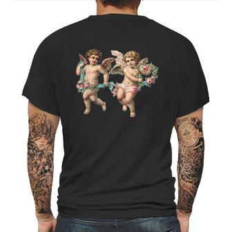 Angelic Vintage Cherub Design Charming Baby Angels Mens Back Print T-shirt | Favorety AU