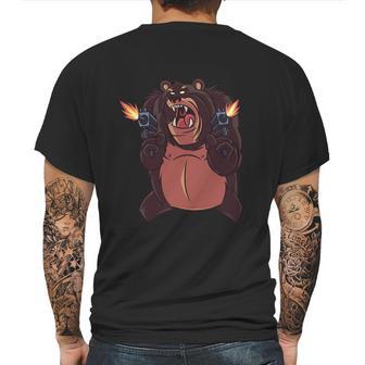 Angry Bear Shooting Mens Back Print T-shirt | Favorety CA