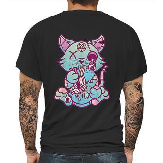 Anime Aesthetic Pastel Goth Ramen Noodle Cat Gifts Mens Back Print T-shirt | Favorety AU