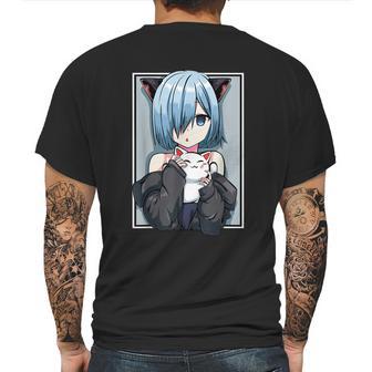 Anime Girl Neko Catgirl Pastel Kawaii Cat Manga Japan Lover Mens Back Print T-shirt | Favorety