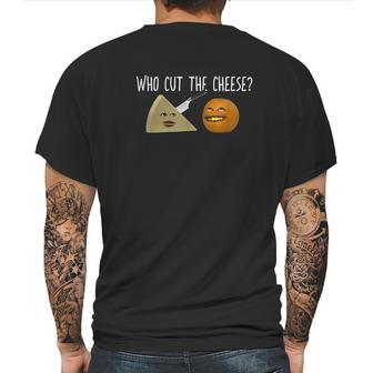 Annoying Orange Who Cut The Cheese Mens Back Print T-shirt | Favorety CA