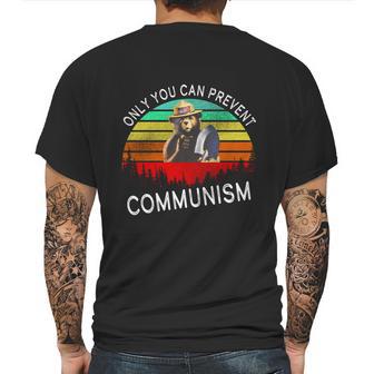 Anti Communism Capitalism Antisocialist Bear Mens Back Print T-shirt | Favorety DE