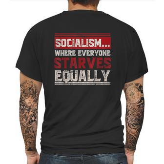 Anti Communist Libertarian Capitalist Gift Anti Socialism Mens Back Print T-shirt | Favorety DE