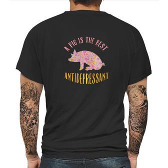 Antidepressant Mini Pig Lovers Gift Tee Mens Back Print T-shirt | Favorety CA