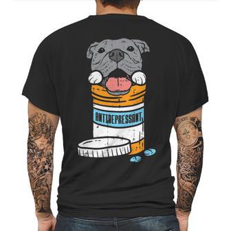 Antidepressant Pitbull Mens Back Print T-shirt | Favorety UK