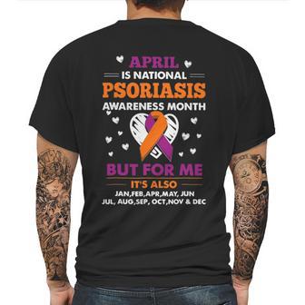 April Is Psoriasis Mens Back Print T-shirt | Favorety