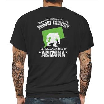 Arizona State Bigfoot Sasquatch Yeti Hunter Gift Mens Back Print T-shirt | Favorety UK