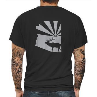 Arizona State Elk Hunting Mens Back Print T-shirt | Favorety DE