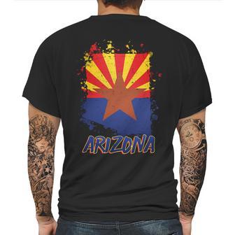 Arizona State Star Flag Mens Back Print T-shirt | Favorety