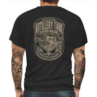 Artillery Tank Mens Back Print T-shirt | Favorety