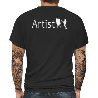 Artist Funny Logo Mens Back Print T-shirt | Favorety