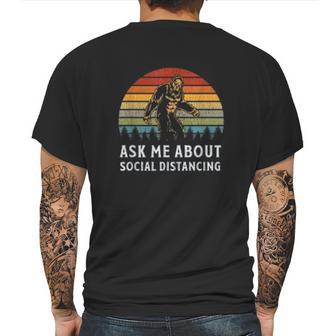 Ask Me About Social Distancing Mens Back Print T-shirt | Favorety