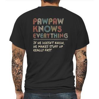 Ateesdas Pawpaw Know Everything Vintage Pawpaw Mens Back Print T-shirt | Favorety UK