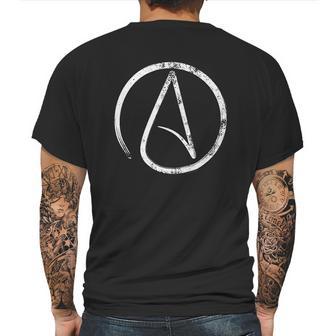 Atheism Symbol Distressed Atheist Mens Back Print T-shirt | Favorety DE